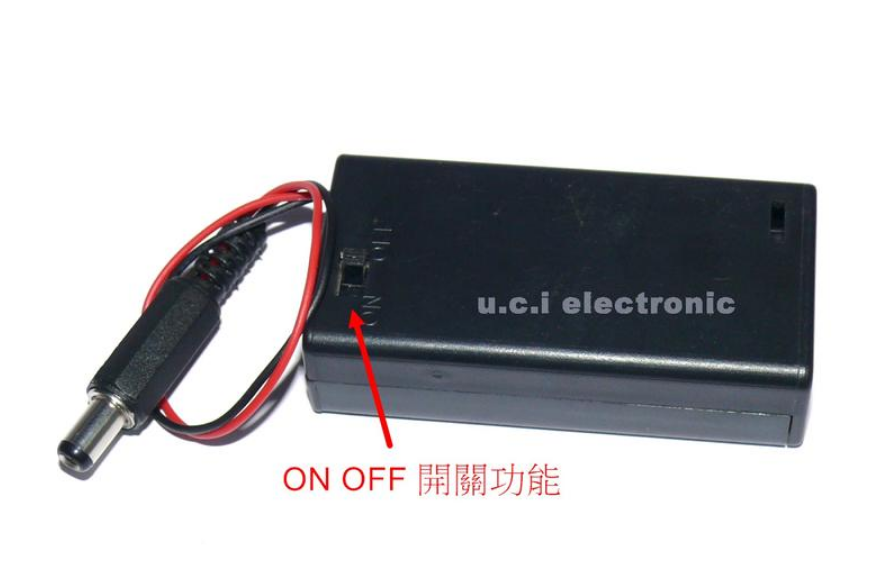 【UCI電子】(二V-2)DC接頭2節3號電池盒-DC接頭 帶開關 蓋子 3號AA 2節電池
