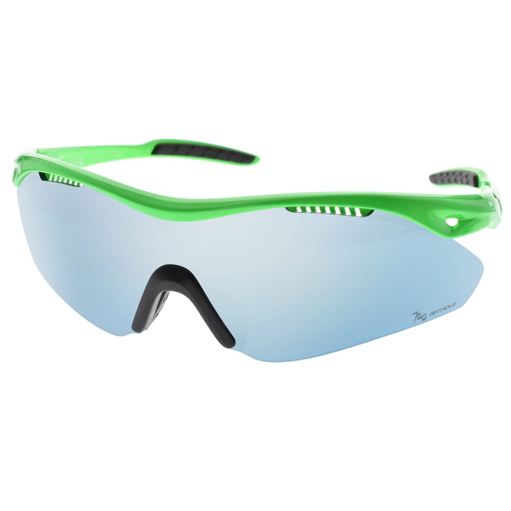 【720】B355B3-6 運動太陽眼鏡 (螢光綠/灰藍白鍍膜) Analog系列 台灣製