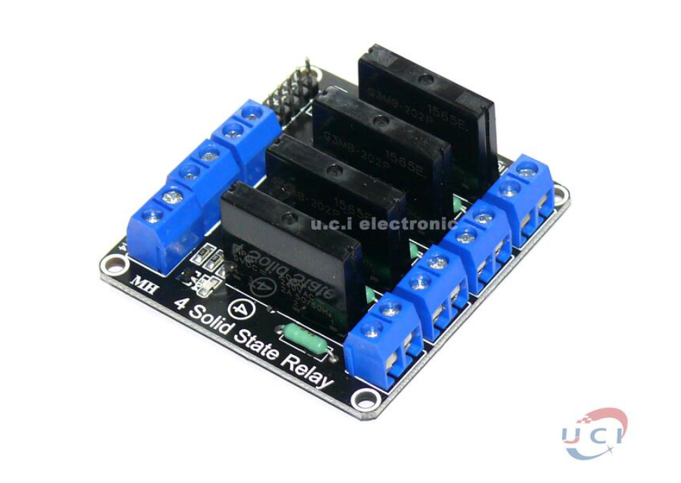 【UCI電子】(Y-4)  4路5V高電平固態繼電器模組 帶保險絲 固態繼電器4路