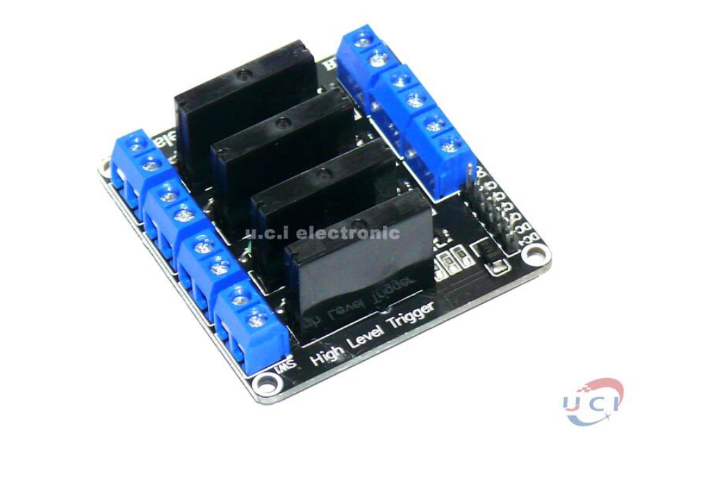 【UCI電子】(Y-4)  4路5V高電平固態繼電器模組 帶保險絲 固態繼電器4路