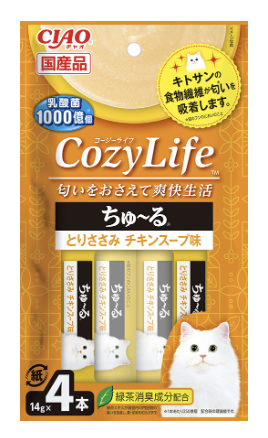 CIAO- [SC-405]<CIAO 爽快生活> 乳酸菌+甲殼素超奴 雞肉•雞湯味[14GX4]