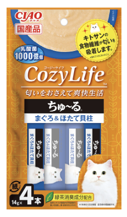 CIAO- [SC-402]<CIAO 爽快生活> 乳酸菌+甲殼素超奴 吞拿魚&帶子味[14GX4]