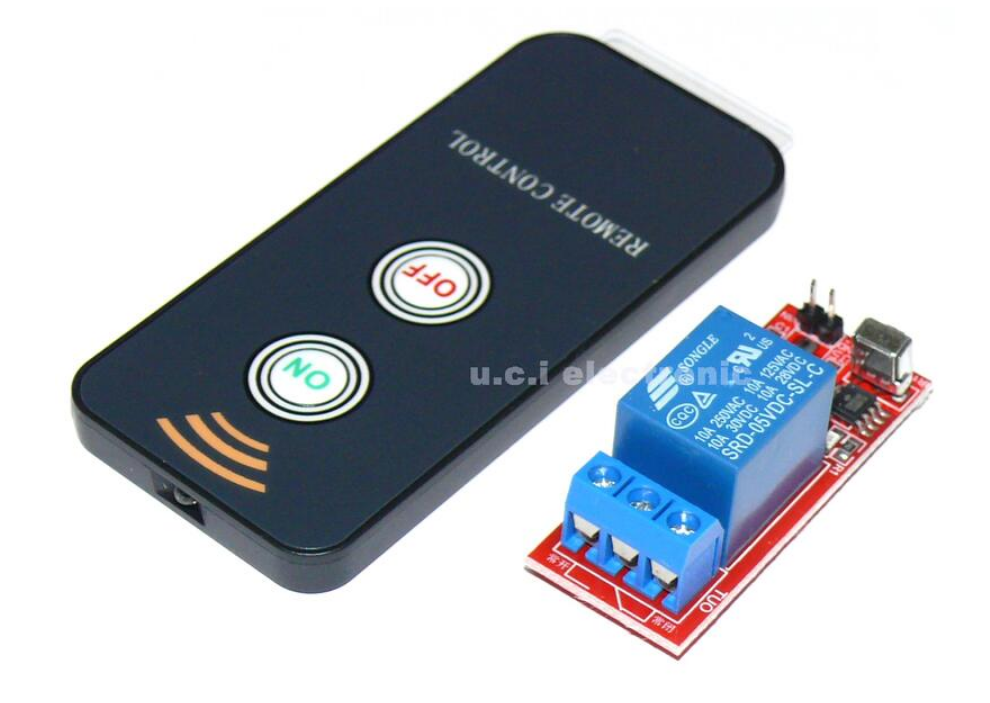 【UCI電子】(E-14)  5V紅外遙控繼電器模組/2鍵紅外遙控器+接收模組/紅外遙控控制模組