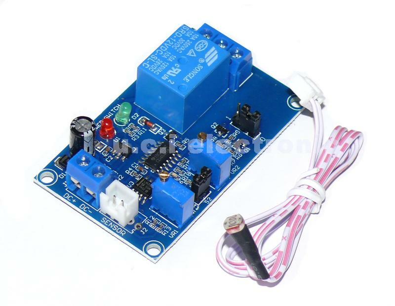 【UCI電子】(11-4)12V光敏電阻感測器繼電器模組 光控延時可調開關 無光感應
