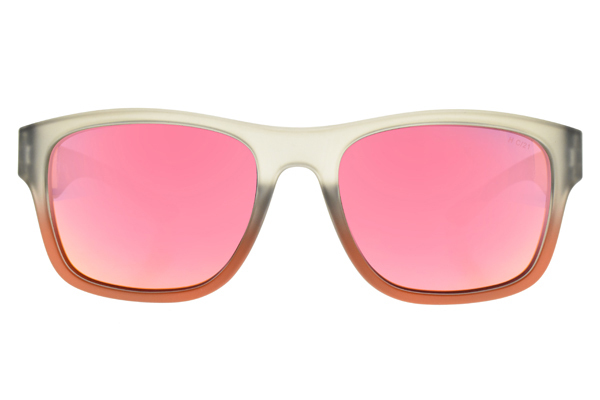 【720】B372-36-HC 運動太陽眼鏡 (透明灰頁岩/消光蜜桃桔鏡腳/HC紅橘鍍膜) 台灣製