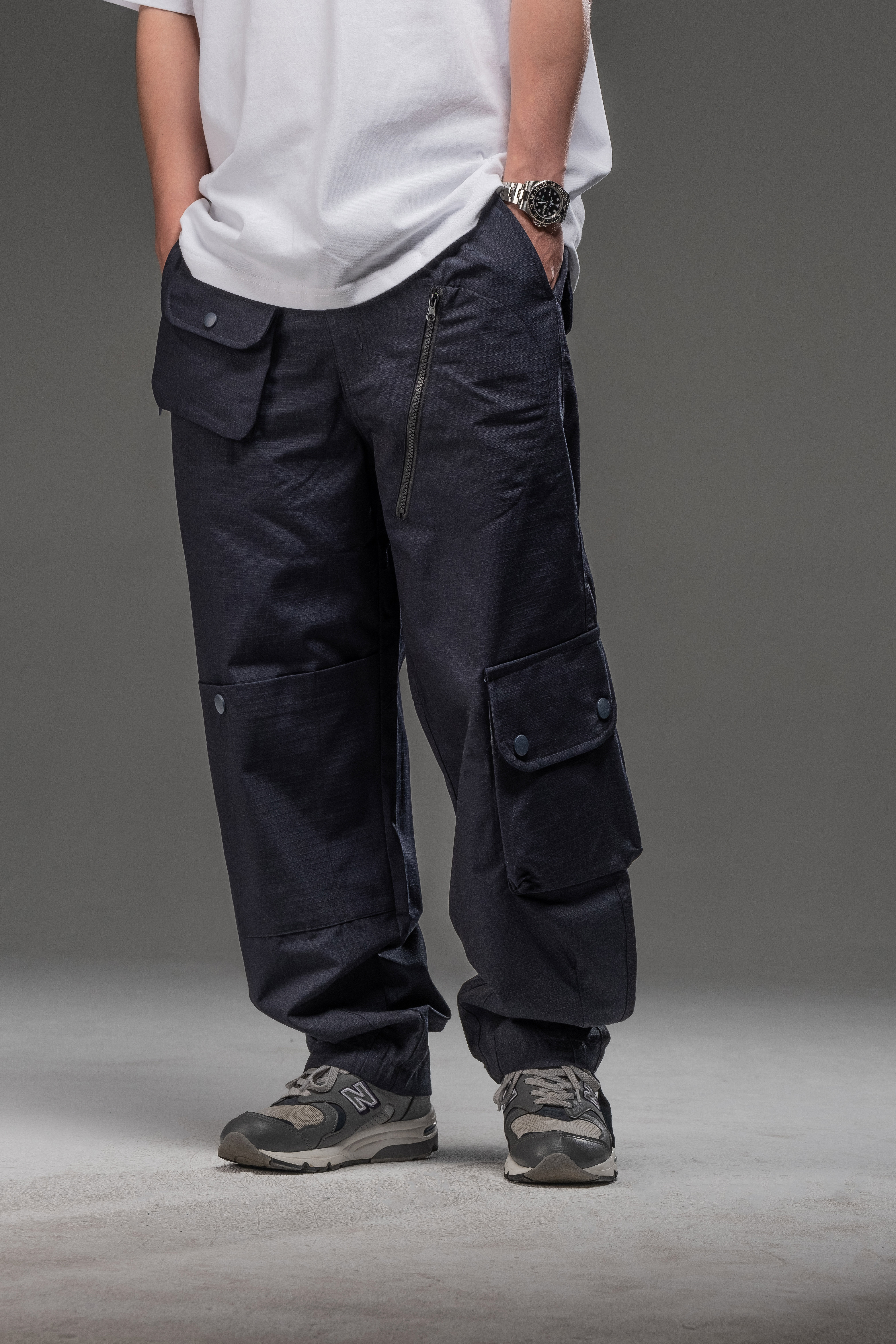 TCXP777 抗撕裂雙色拼接長褲