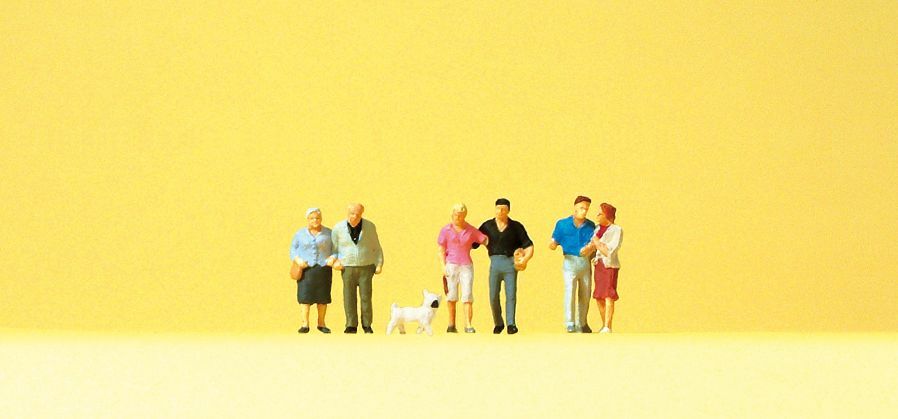 Preiser 88555 Z scale Paare mit Hund 夫妻與狗