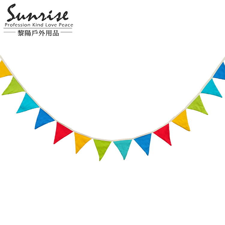 三角布旗 營繩/露營/帳篷裝飾/庭院裝飾/節慶裝飾 69CRM0008
