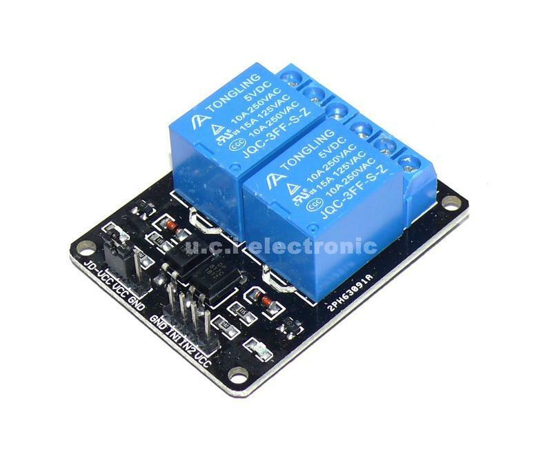 【UCI電子】(Y-4) 帶光耦 2路繼電器模組 黑色 帶光耦保護繼電器擴展板