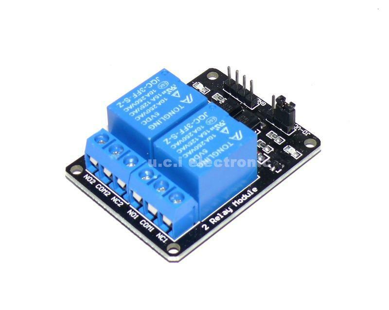 【UCI電子】(Y-4) 帶光耦 2路繼電器模組 黑色 帶光耦保護繼電器擴展板
