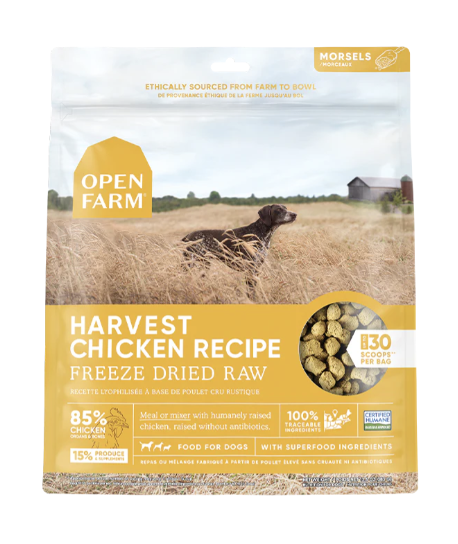 OPEN FARM 冷凍脫水生肉狗糧 走地雞 13.5OZ