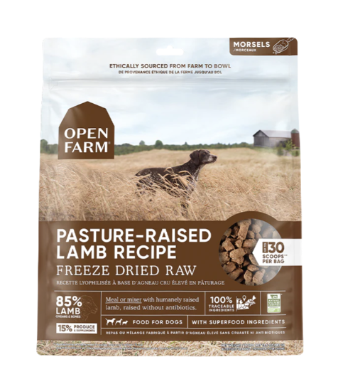 OPEN FARM 冷凍脫水生肉狗糧  放養羊 13.5OZ