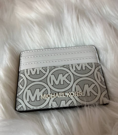 [S] MICHAEL KORS JODIE LARGE CARD HOLDER,OPTIC WHITE, 196163109251 (SMK87)