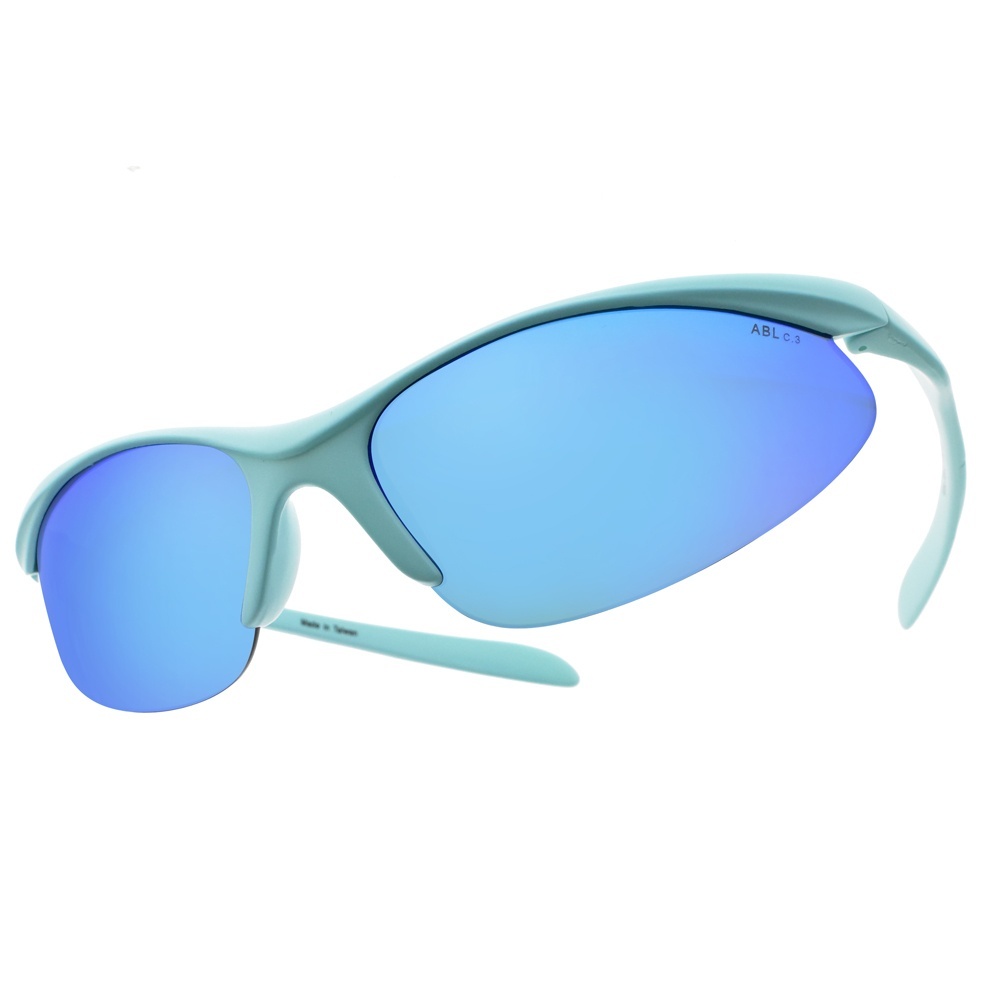 【720】T654ABL 5 兒童運動太陽眼鏡 (淡青-藍水銀) Mimo-濾藍光系列 台灣製