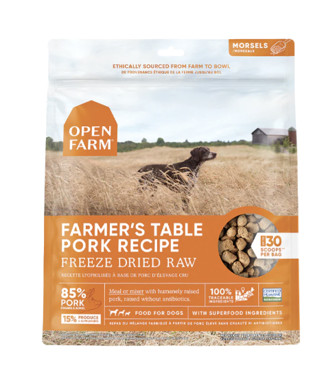 OPEN FARM 冷凍脫水生肉狗糧  豚肉 13.5OZ