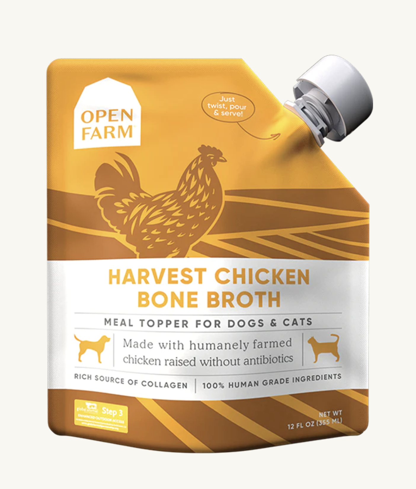 OPEN FARM 貓狗合用走地雞鮮熬骨湯 12FL OZ