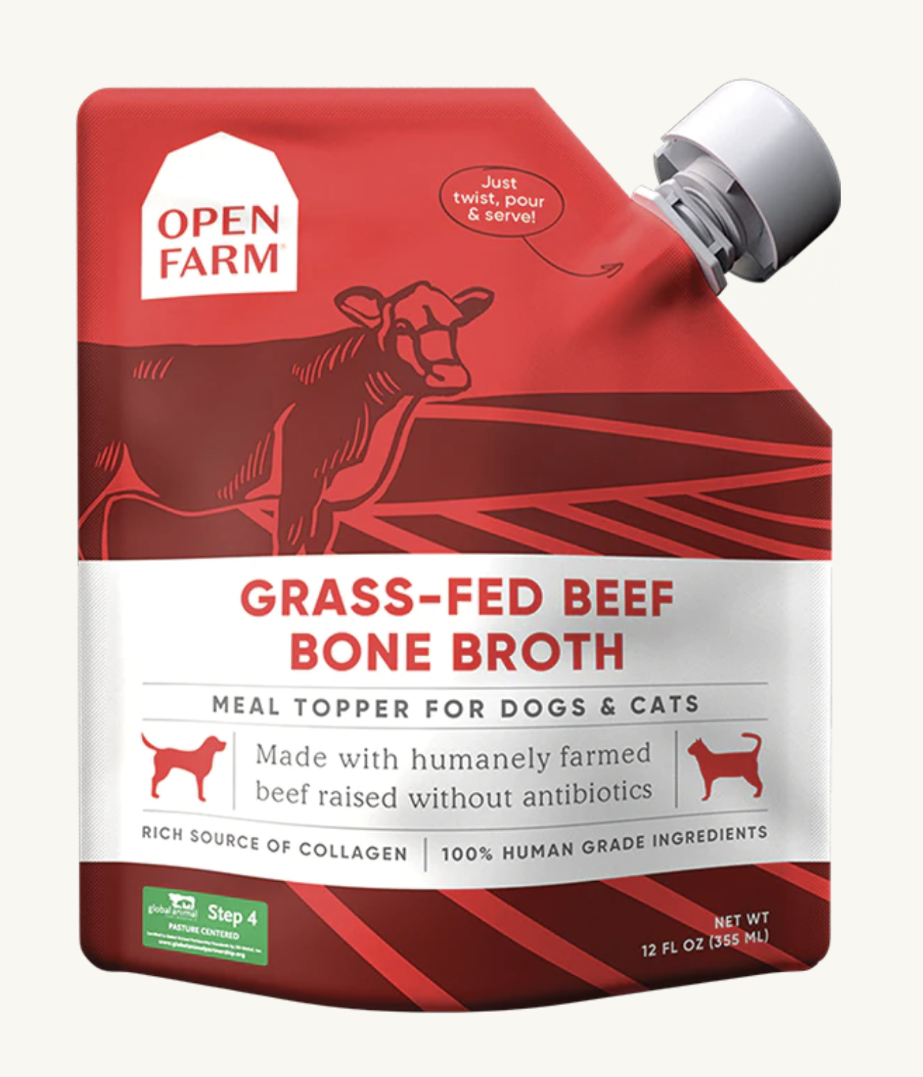 OPEN FARM 貓狗合用草飼牛肉鮮熬骨湯 12FL OZ