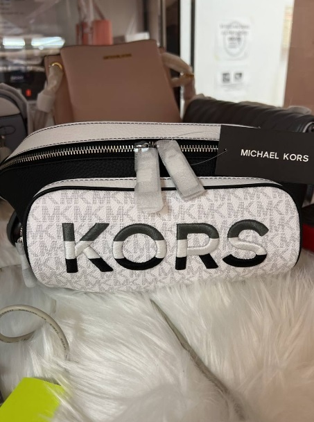 [S] MICHAEL KORS COOPER UTILITY BELT BAG,BRIGHT WHITE, 194391927135 (SMK94)