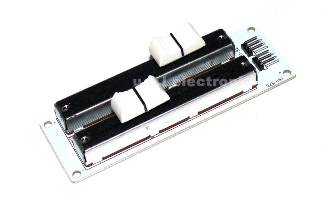 【UCI電子】(二C-2)  雙排滑動電位器類比感測器 電子積木模組 雙直線電位計