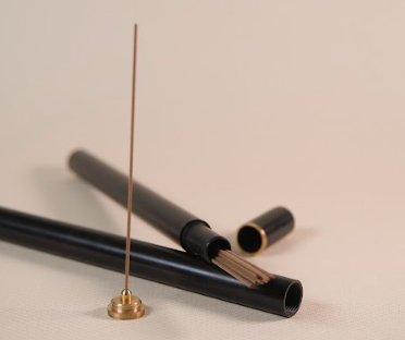 Dual-use Wooden Incense Stick Tube (with incense holder)