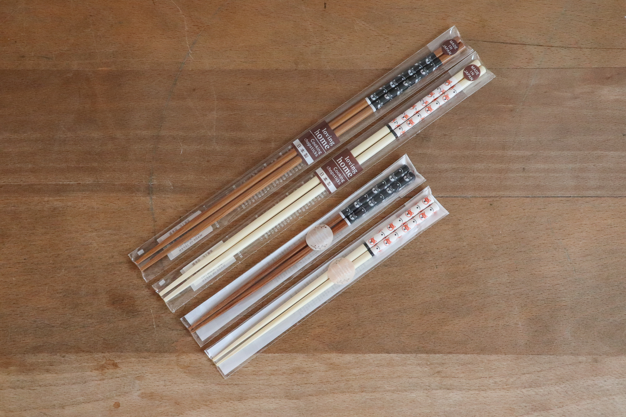 日本製 柴犬 印花竹筷