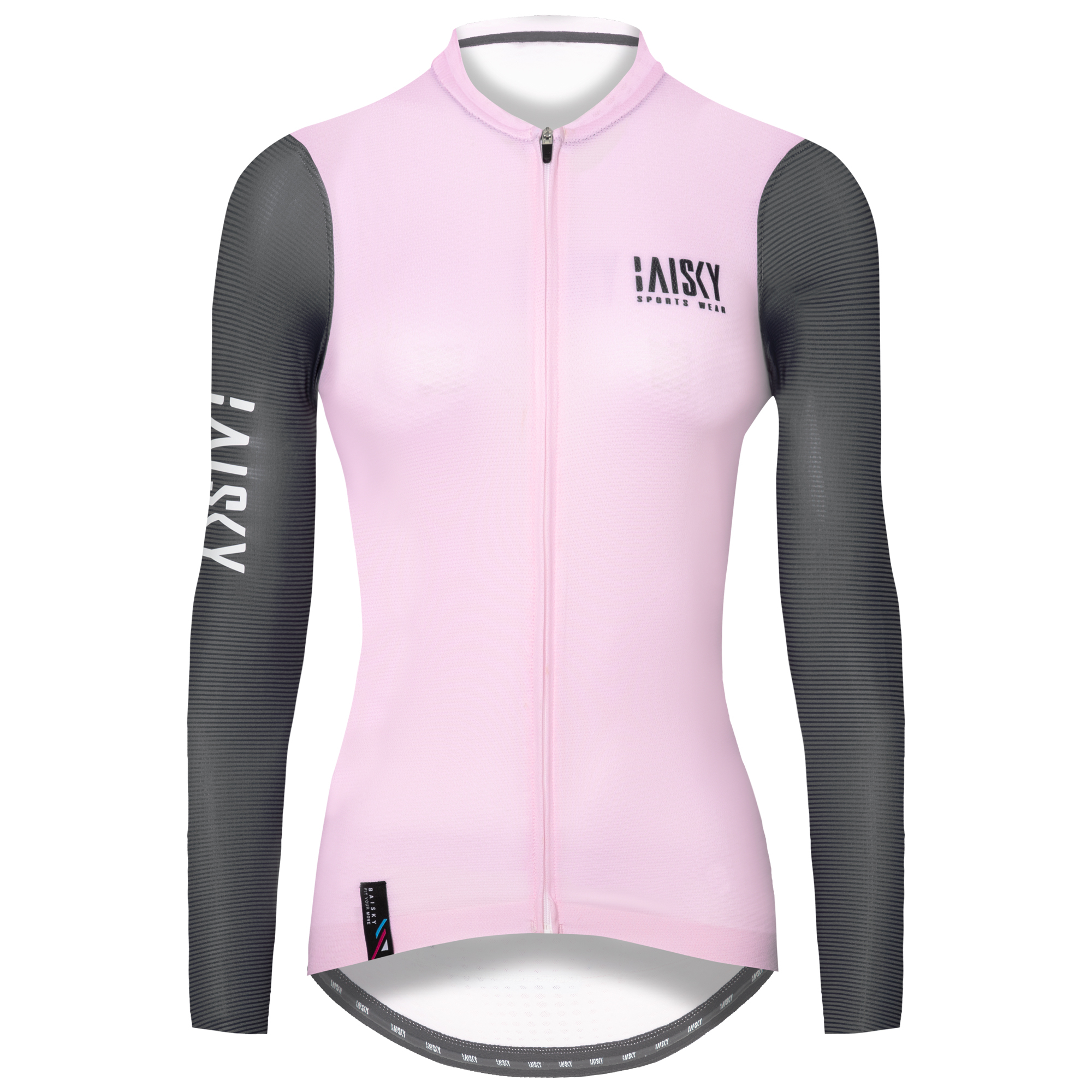 女款空力薄款長車衣 對比 粉