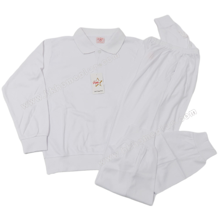 STAR: 小童反領束腳長袖白套裝 (24-36碼)