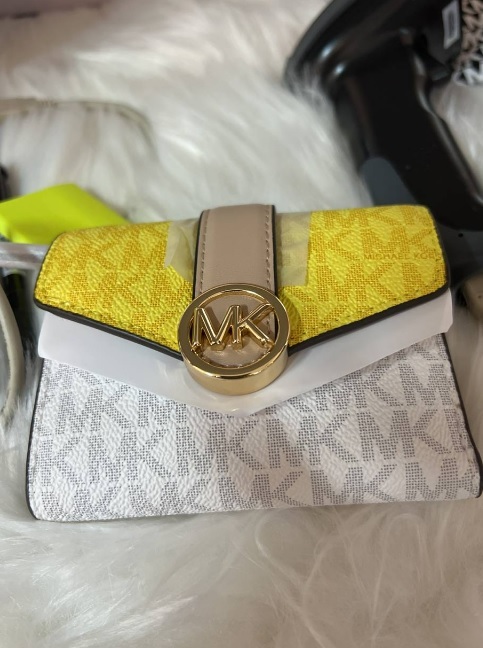 [S] MICHAEL KORS MEDIUM WALLET MD FLAP BL,SUNSHINE MULTI, 196163079899 (SMK107)