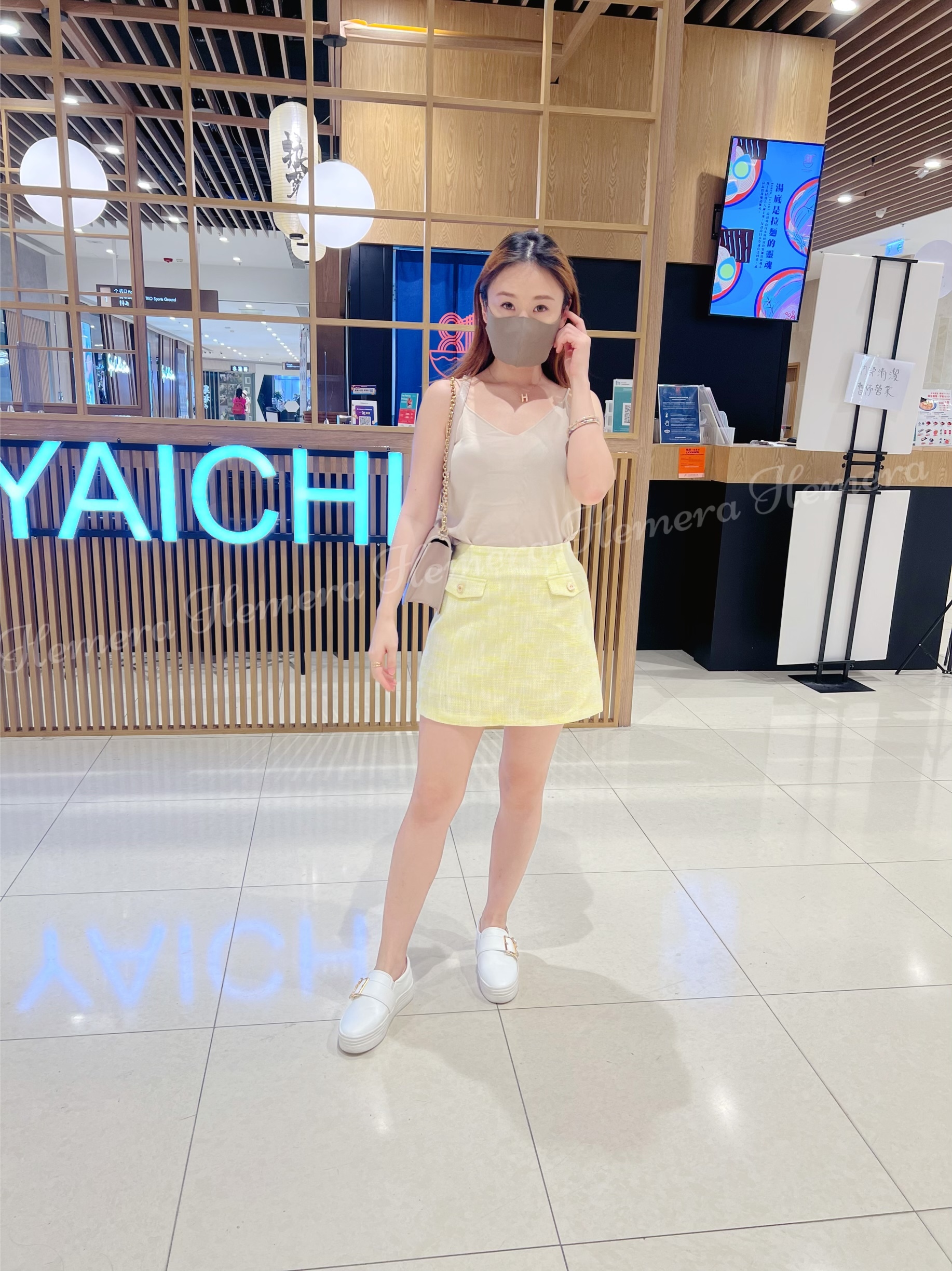 Golden Tweed Skirt Pants SK22S0727P