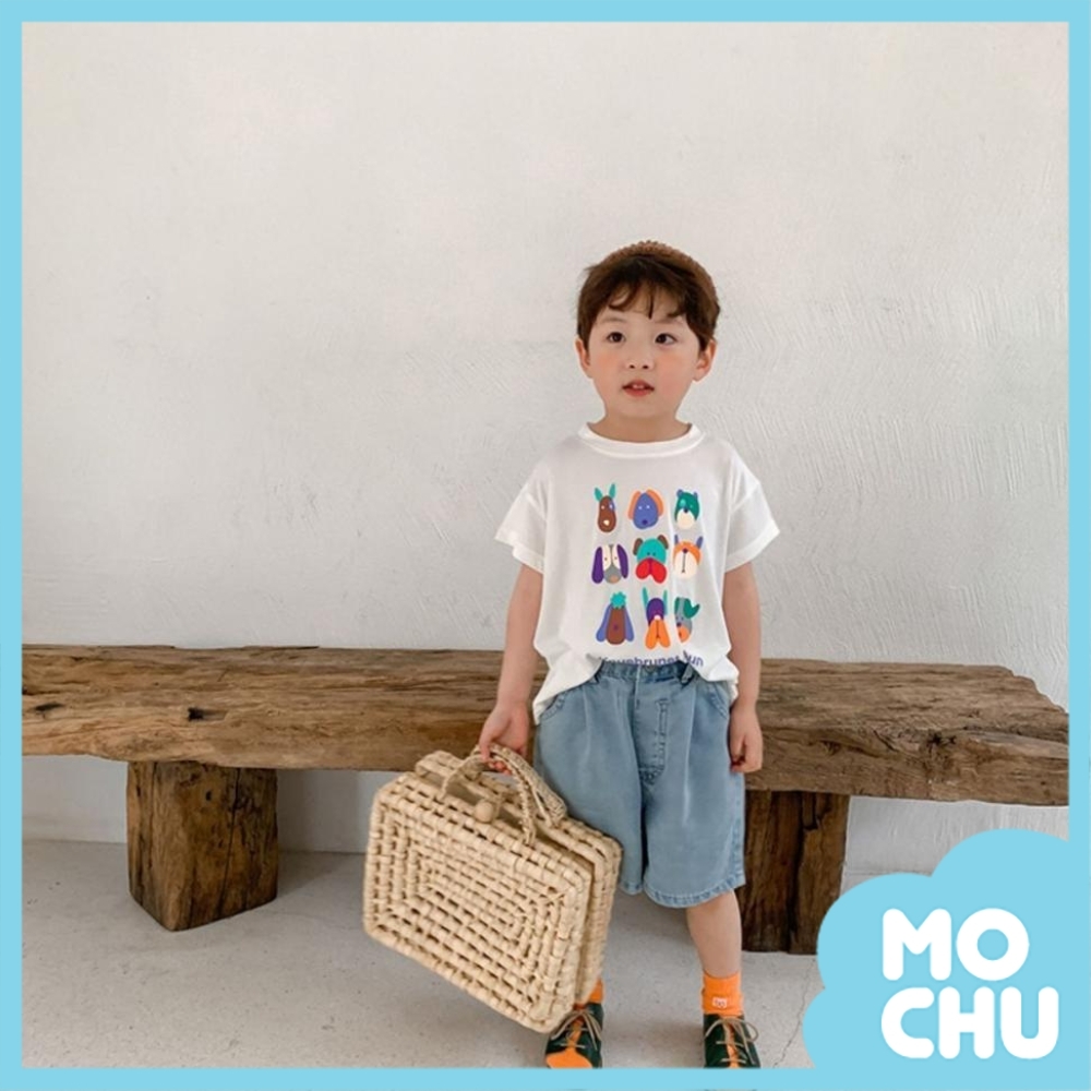 彩色小狗狗印花上衣(三色)