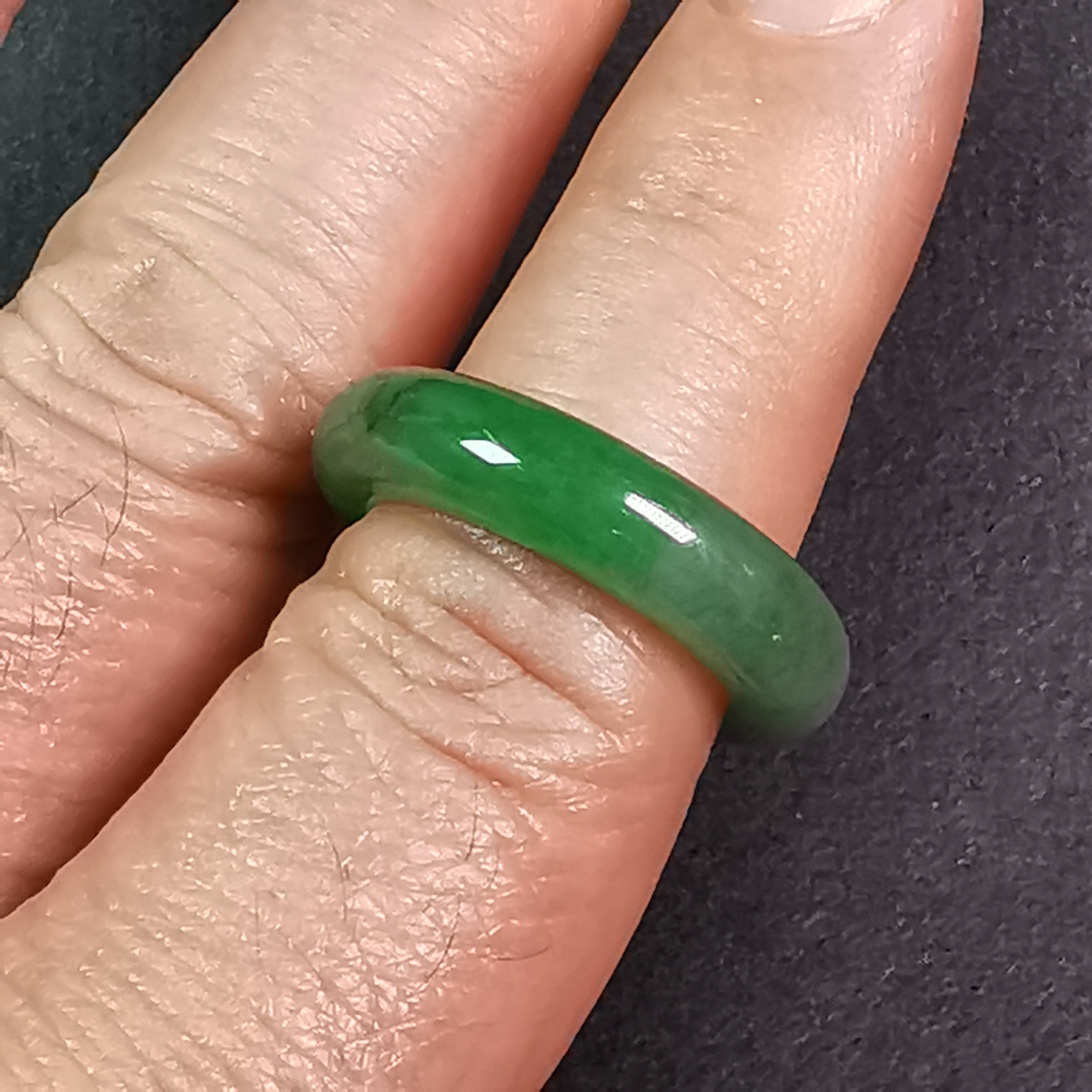 J2034 陽綠戒圈 (圈口17.5mm)