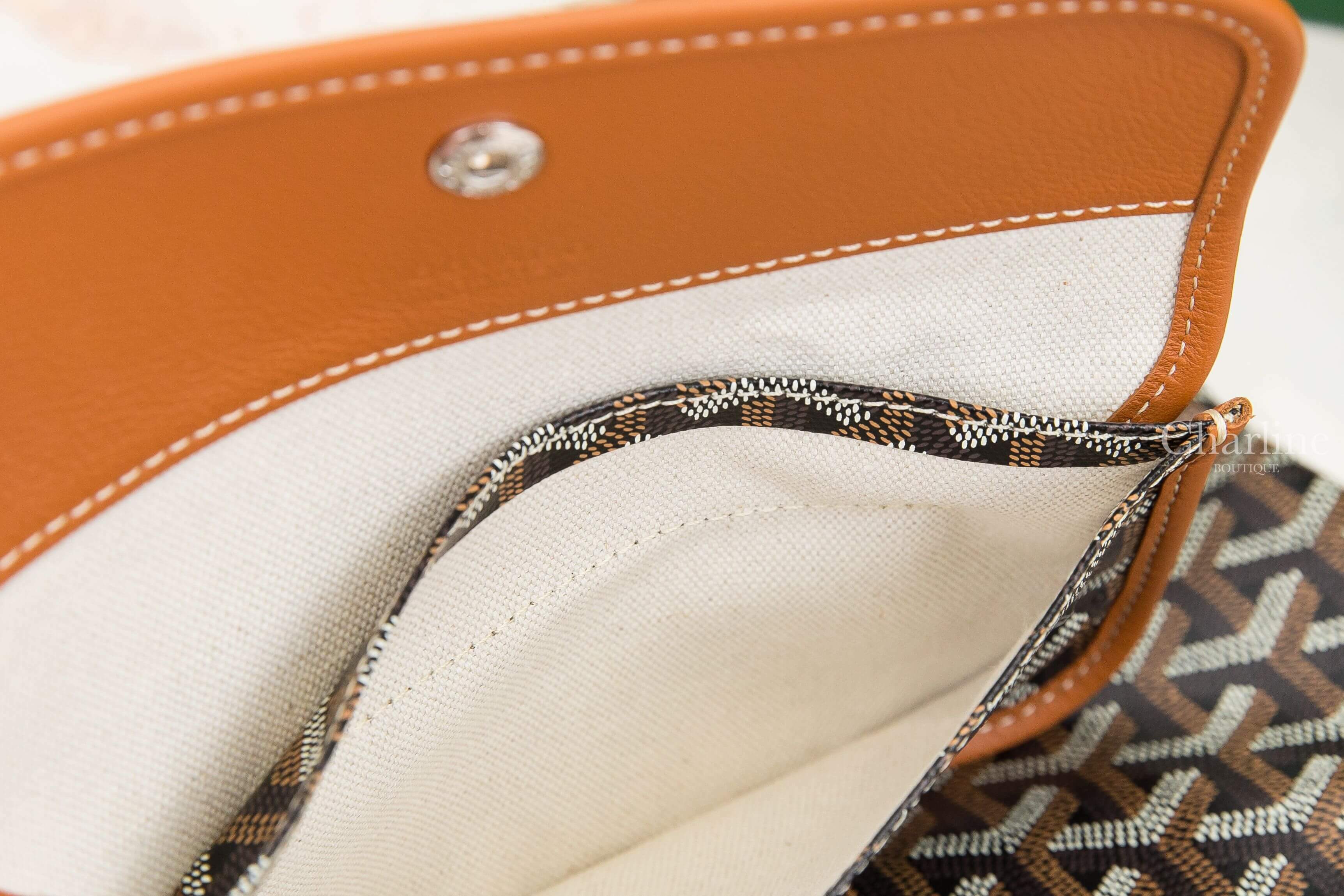 Goyard Bohème Hobo Bag 黑色拼咖啡色滾邊手提肩背包-Charline Boutique 精品代購