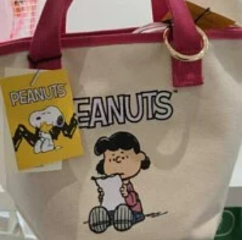 [S] LE.JUNEV PEANUTS SMALL TOTE BAG LUCY,PINK, SLJV11 (SLJV11)