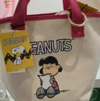 [S] LE.JUNEV PEANUTS SMALL TOTE BAG LUCY,PINK, SLJV14 (SLJV14)