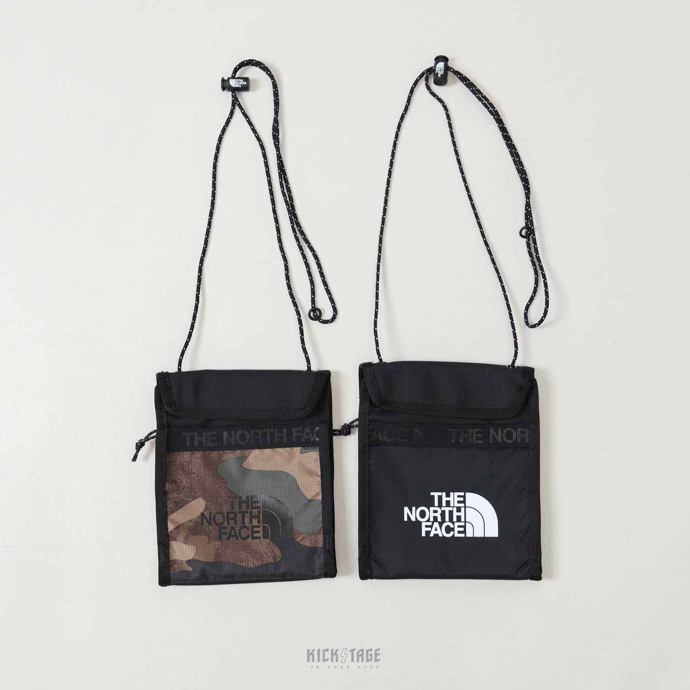 THE NORTH FACE BOZER NECK POUCH 掛頸袋 黑色 迷彩 斜背 線繩 小包 小方包 細繩 側背包【NF0A52RZJK3】