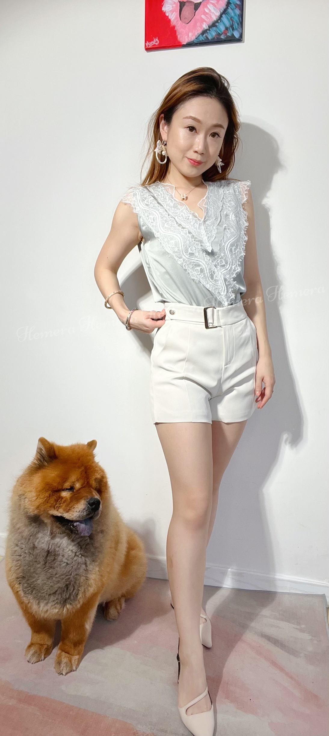 Golden Button A-line Pants PT22S0725WT