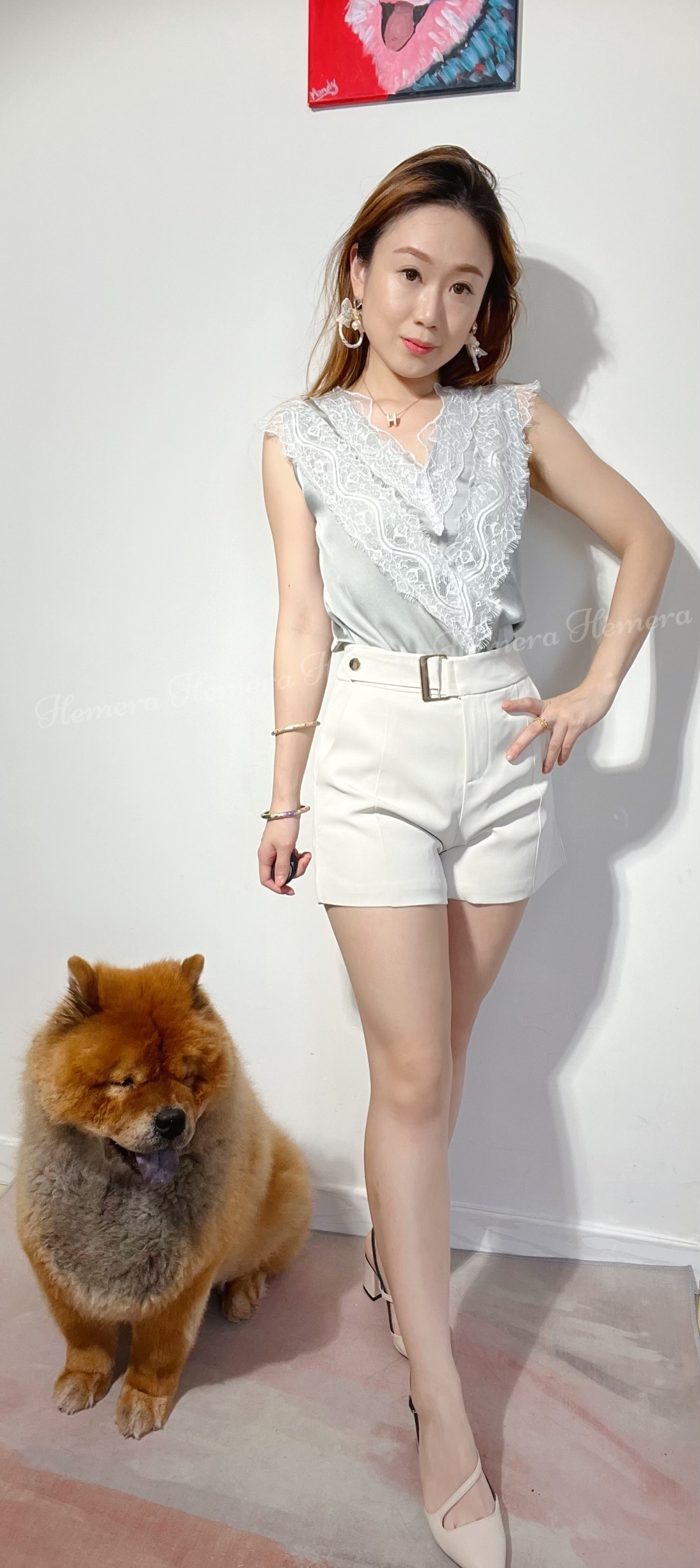 Golden Button A-line Pants PT22S0725WT