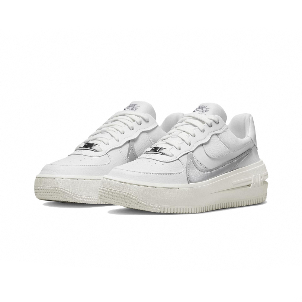 Nike Air Force 1 PLT.AF.ORM 白銀勾 厚底 DJ9946-101