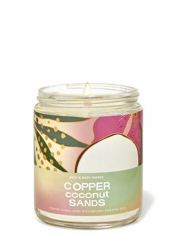 現貨｜BBW Single Wick Candle - COPPER COCONUT SANDS 椰子、檀香 ｜Bath & Body Works〈不包括在包郵活動內〉