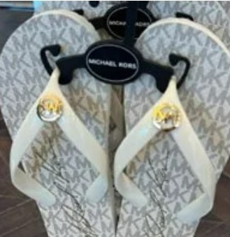 [S] MICHAEL KORS FLIP FLOPS,VANILLA, 49H3MKFA1Q (SMK114)