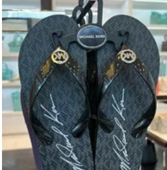 [S] MICHAEL KORS FLIP FLOPS,BLACK, 49H3MKFA1Q (SMK115)