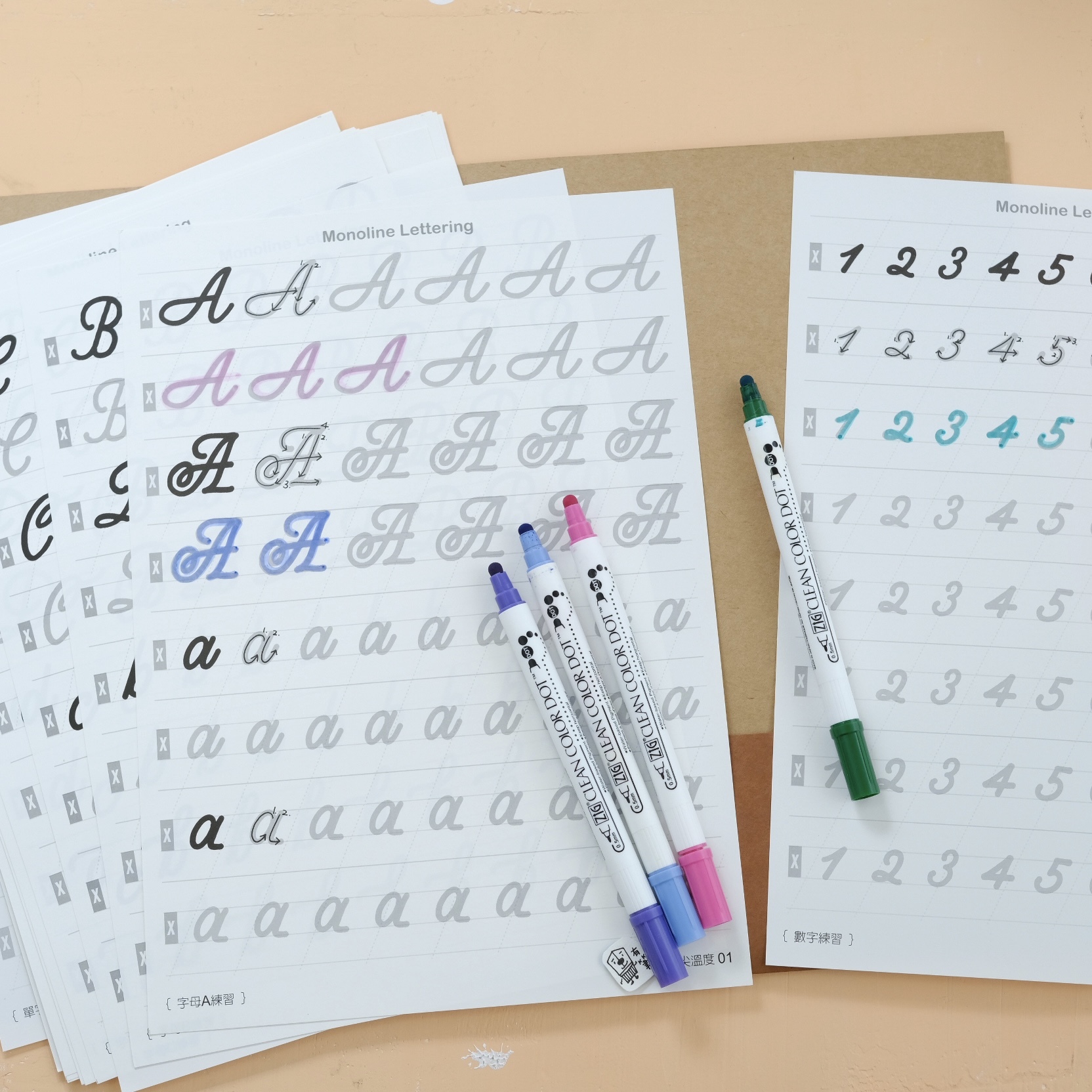 Monoline 單線體字帖｜筆尖溫度 臺灣