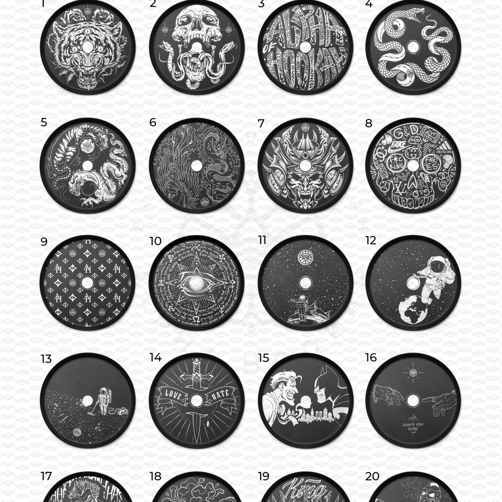 Alpha Hookah Tray - Tiger and Dragon 5