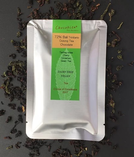 [香港製造] Chocobien 烏龍茶72%巴里島朱古力 50g