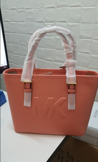 [S] MICHAEL KORS JET SET TRAVEL XS CRYL CONV TZ TOTE LEATHER,SHERBERT, 196163087962 (SMK116)