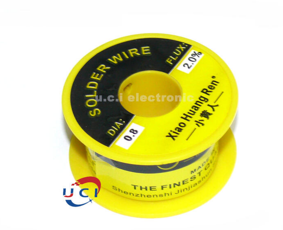 【UCI電子】(B-1) 小黃人焊錫絲0.8mm 維修專用高純度松香芯錫線 有鉛錫絲 焊錫