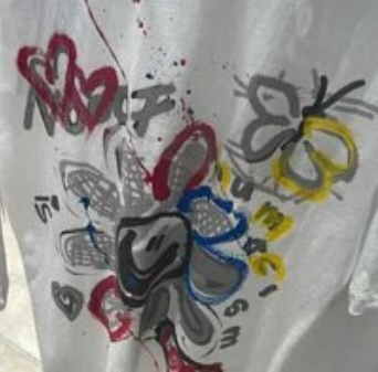 [S] NOOOF FLOWER SHORT SLEEVE T-SHIRT,WHITE, N21TS3WHC (SNF14)