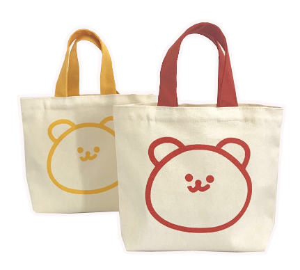 韓版小巧肥熊帆布袋 66180