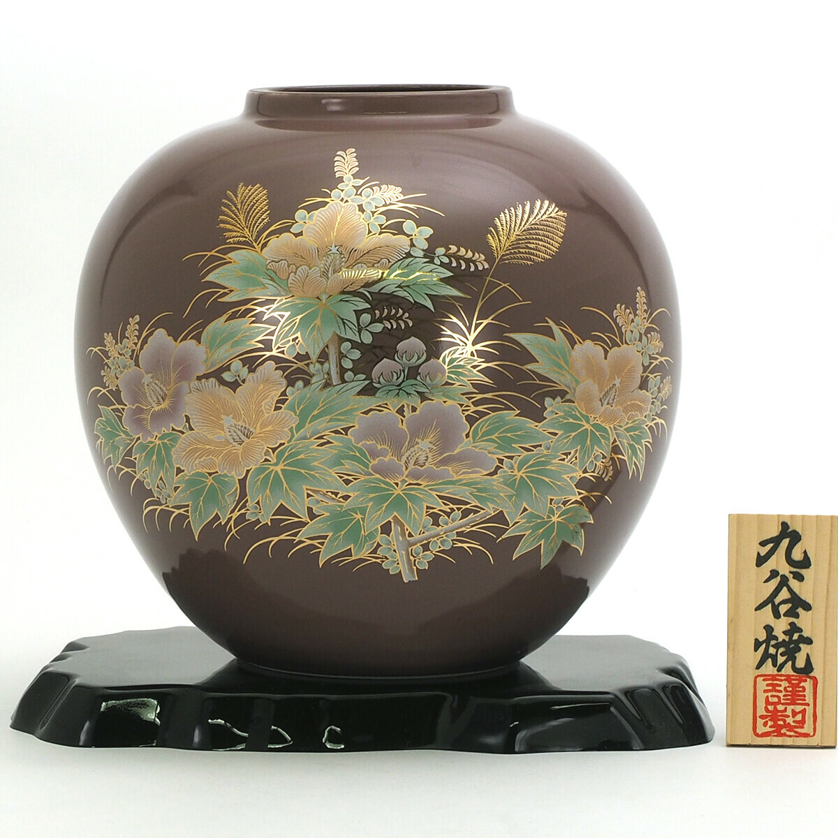 訂購」日本製九谷燒陶瓷花瓶(N170-09)