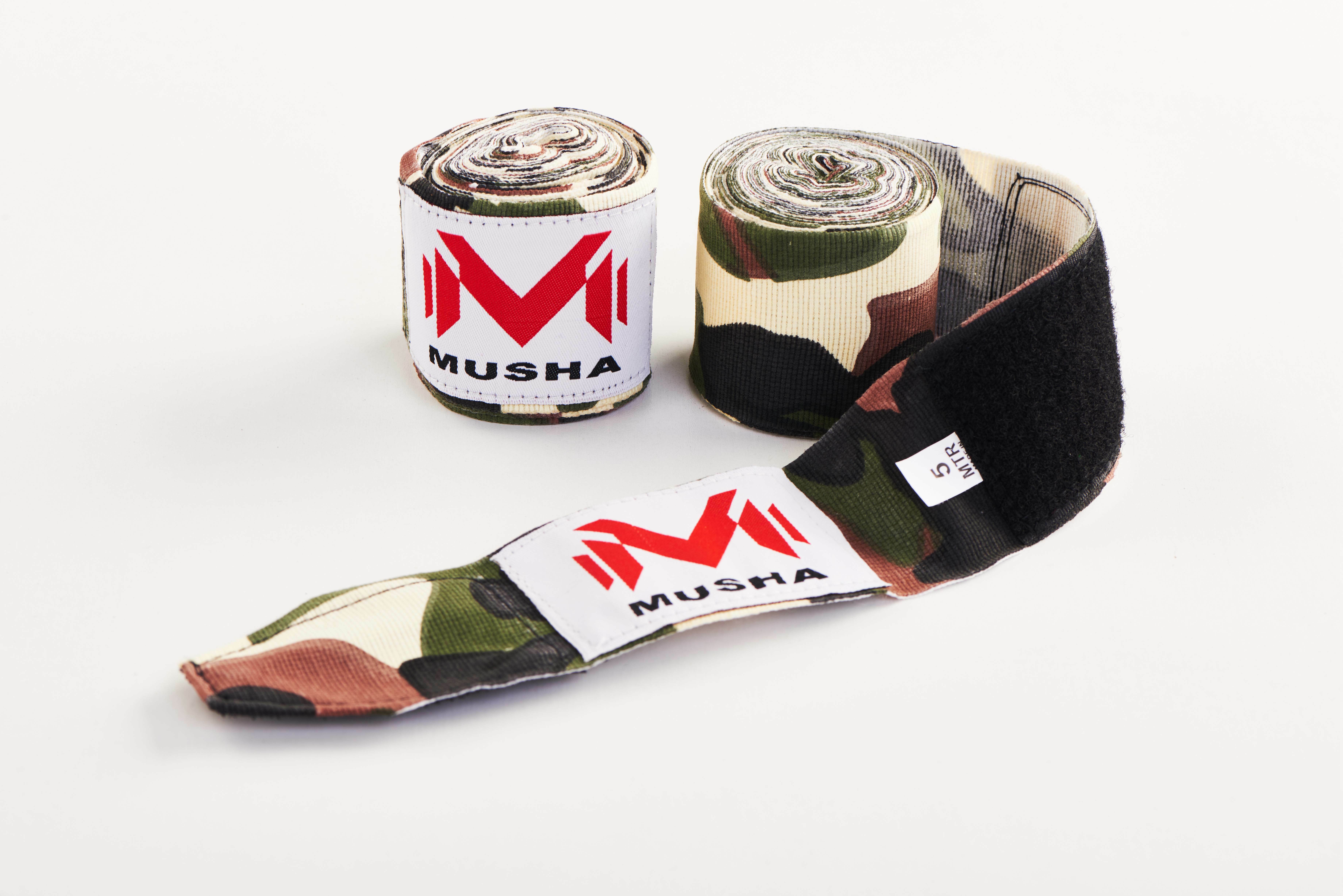 MUSHA Boxing 迷彩風手綁帶 5M -加厚版
